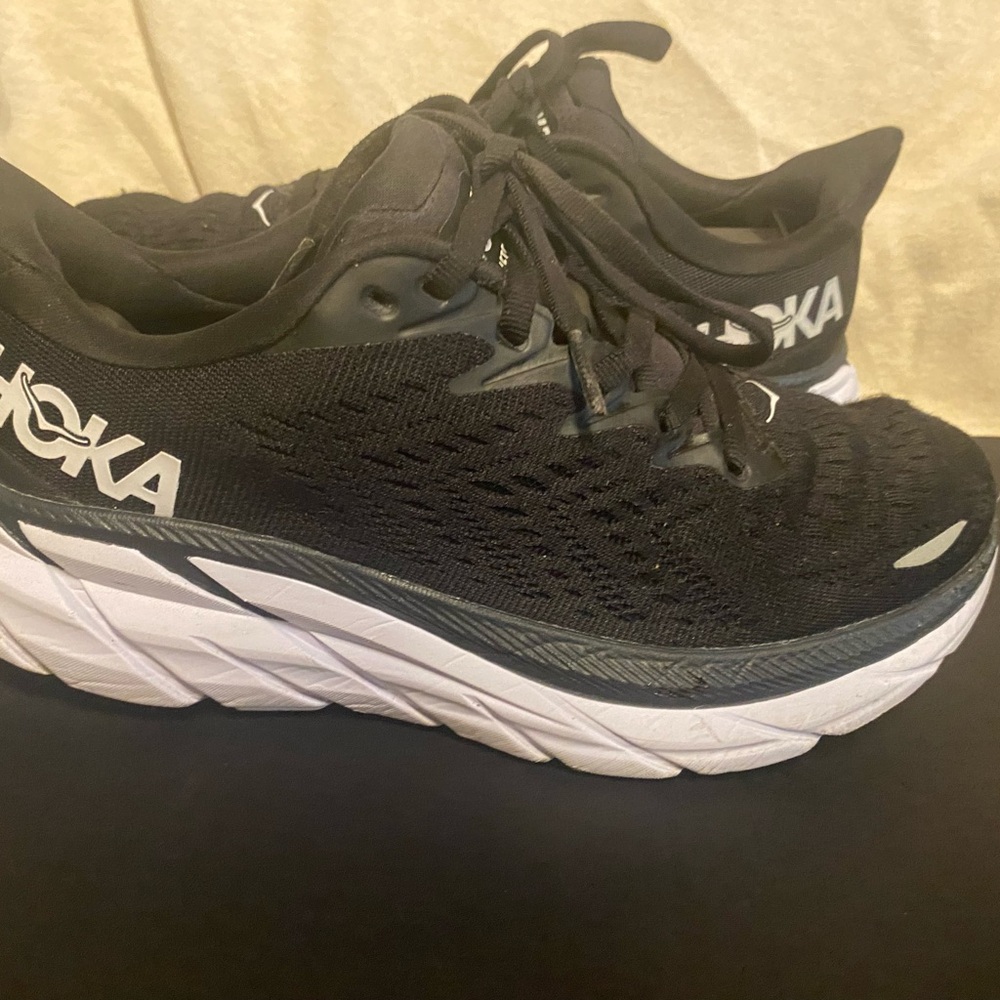 Black and white Hoka’s